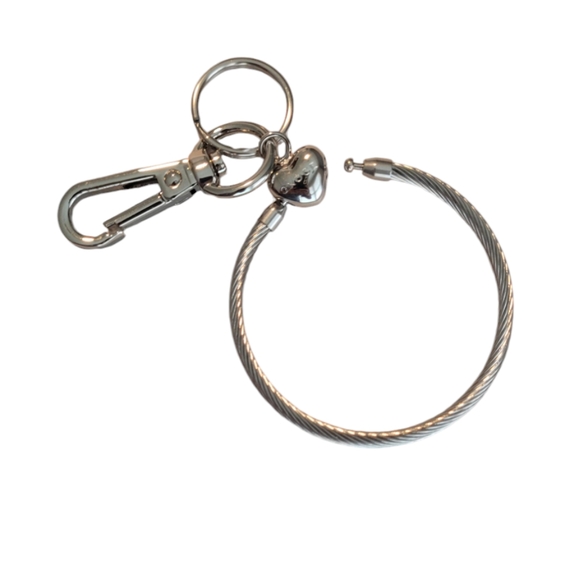 Gnoce Silver Stainless Steel Versatile Charm Holder Purse Key Chain Belt Loop - Picture 11 of 13